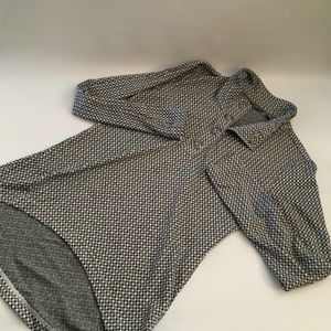 Merrell Shirt Adult Small Long Sleeve Burgandy Womens Button Gray